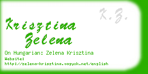 krisztina zelena business card